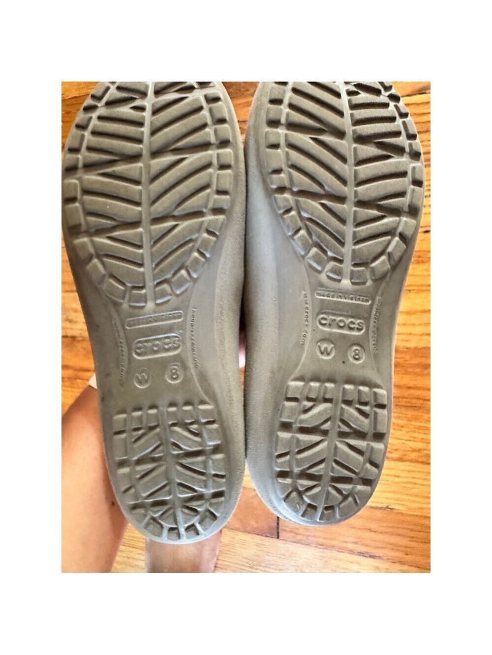 Crocs Mammoth Gray Faux Fur-Lined Ballet Flats Women’s Size 8 - Picture 8 of 11